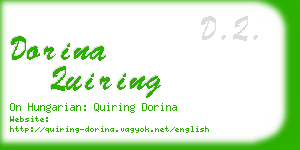 dorina quiring business card